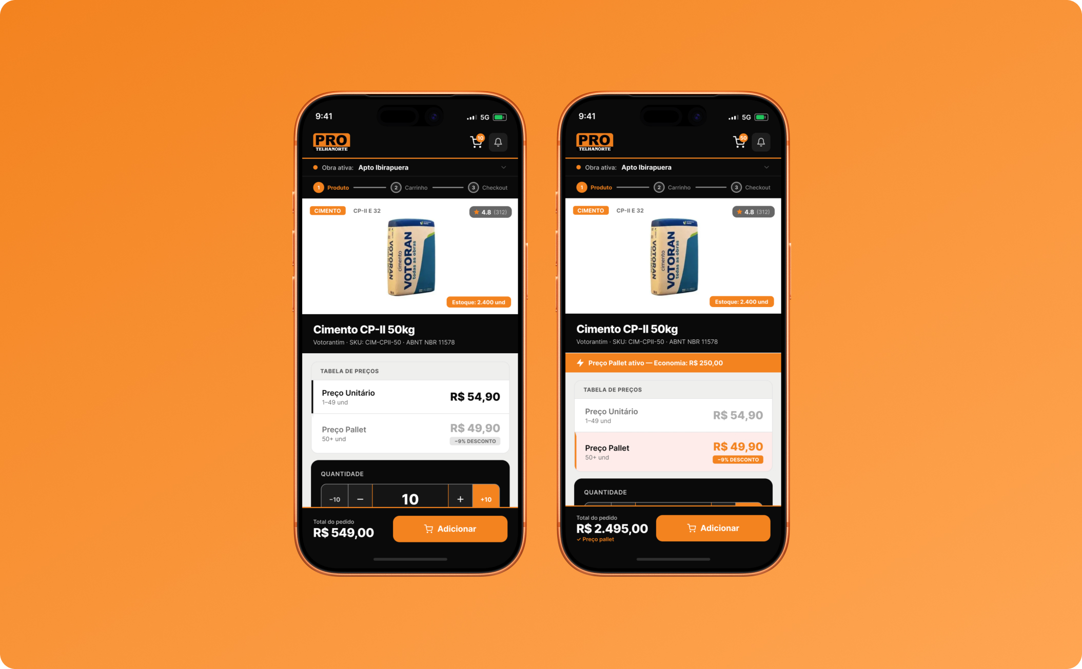 Pricing that responds to volume. screen