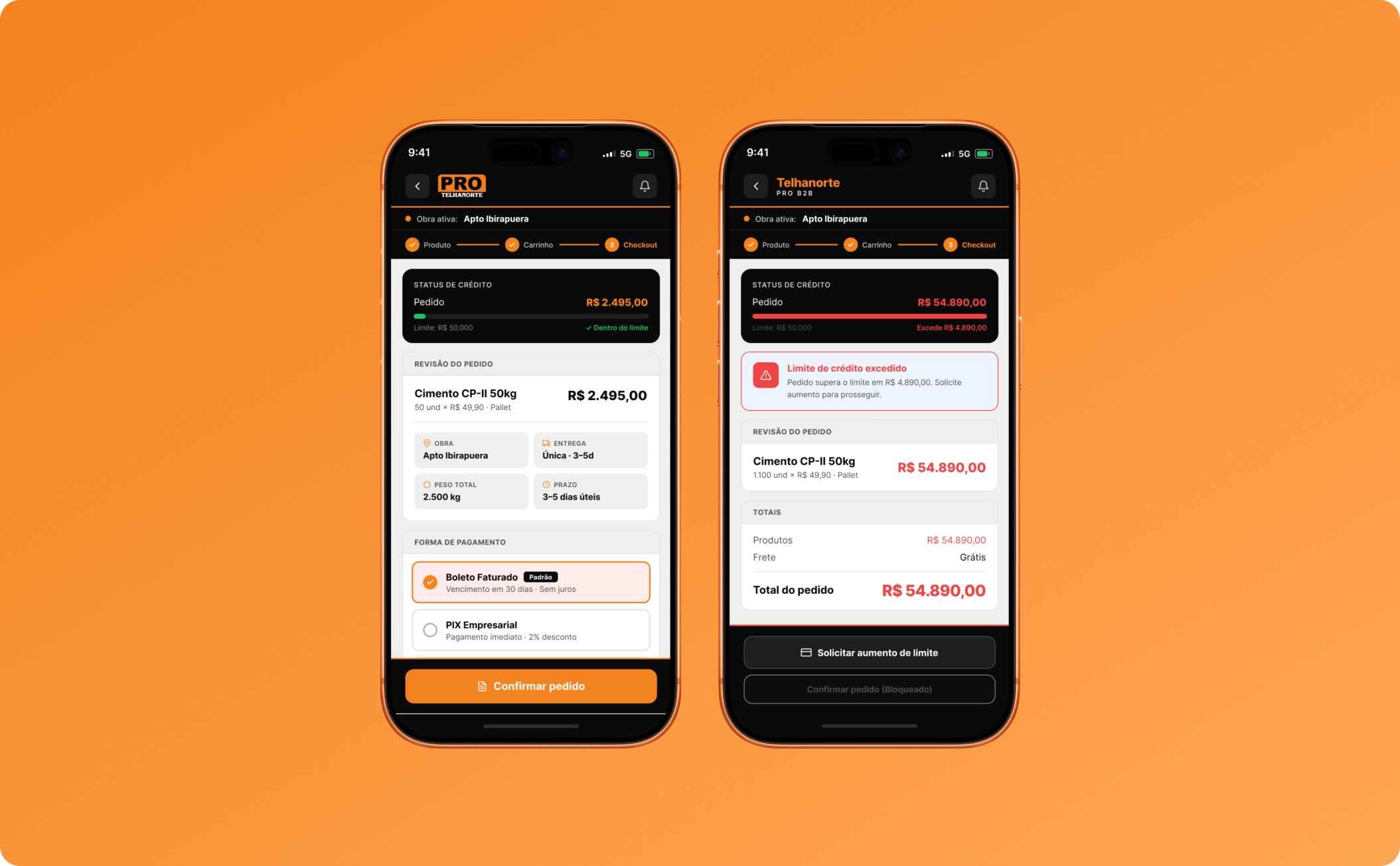 Checkout that makes risk visible. screen